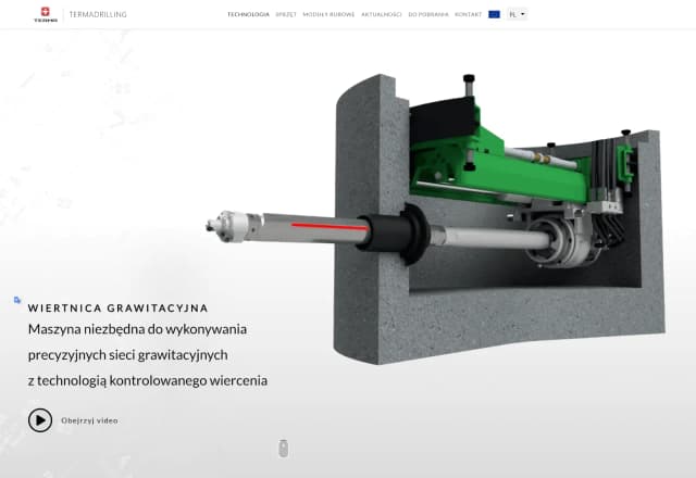 Strona korporacyjna TermaDrilling (maszyny budowlane)