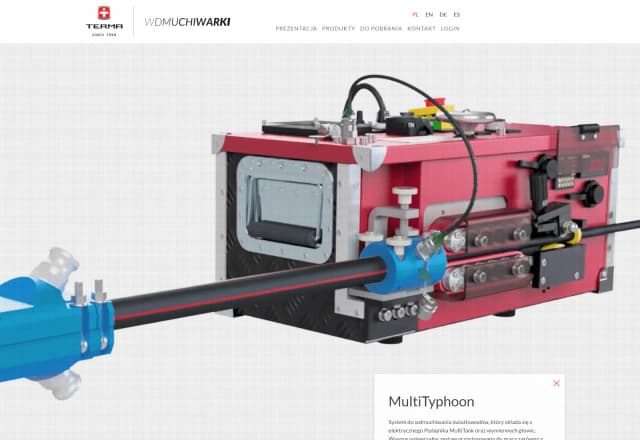 Strona korporacyjna TermaFiber (maszyny budowlane)